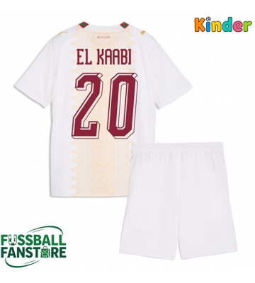 Marokko Ayoub El Kaabi #20 Replik Auswärtstrikot Kinder WM 2026 Kurzarm (+ Kurze Hosen)